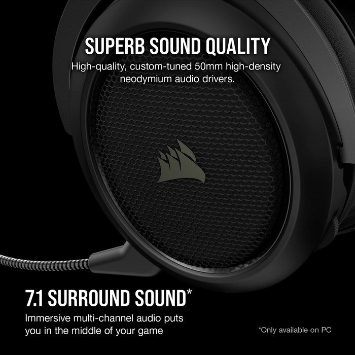 Corsair HS70 Pro Wireless 7.1 Surround Sound Gaming Headset