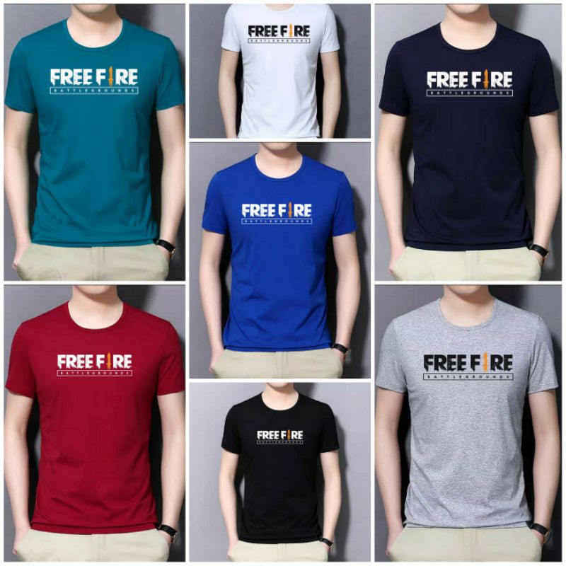 KAOS LENGAN PENDEK FREE/KAOS FIRE/KAOS PRIA DEWASA