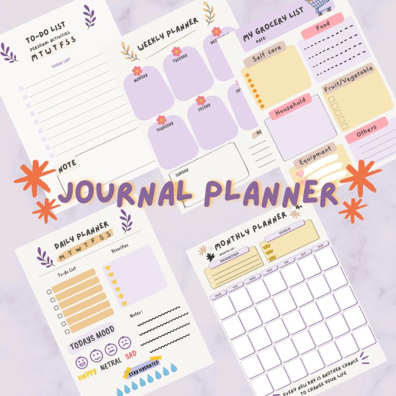 

Journal Planner/To Do List daily planner monthly planner Aesthetic Printable