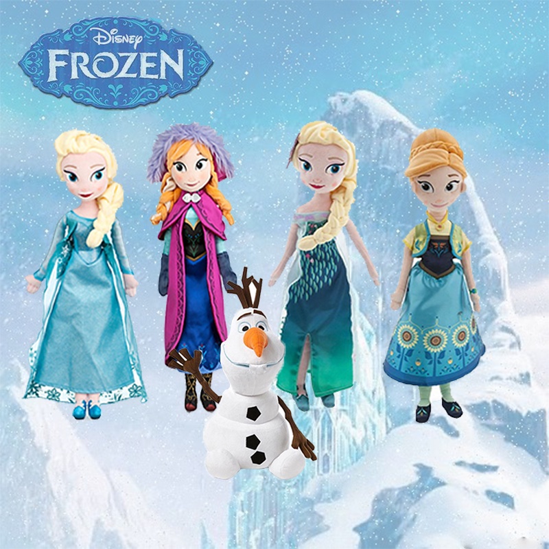 50cm Boneka Disney Frozen 2 Princess Doll Elsa Anna Stuffed Plush Toys Gifts Mainan