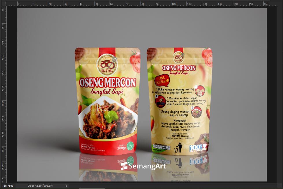 Desain Kemasan Standing Pouch Packaging Makanan Profesional | Desain Kemasan Masker Murah