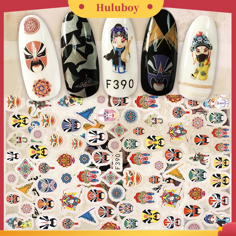 Huluboy Huluboy♡ Stiker Decal Transfer Air Motif Kartun Hewan Lucu Untuk Dekorasi Manicure / Nail Art DIY