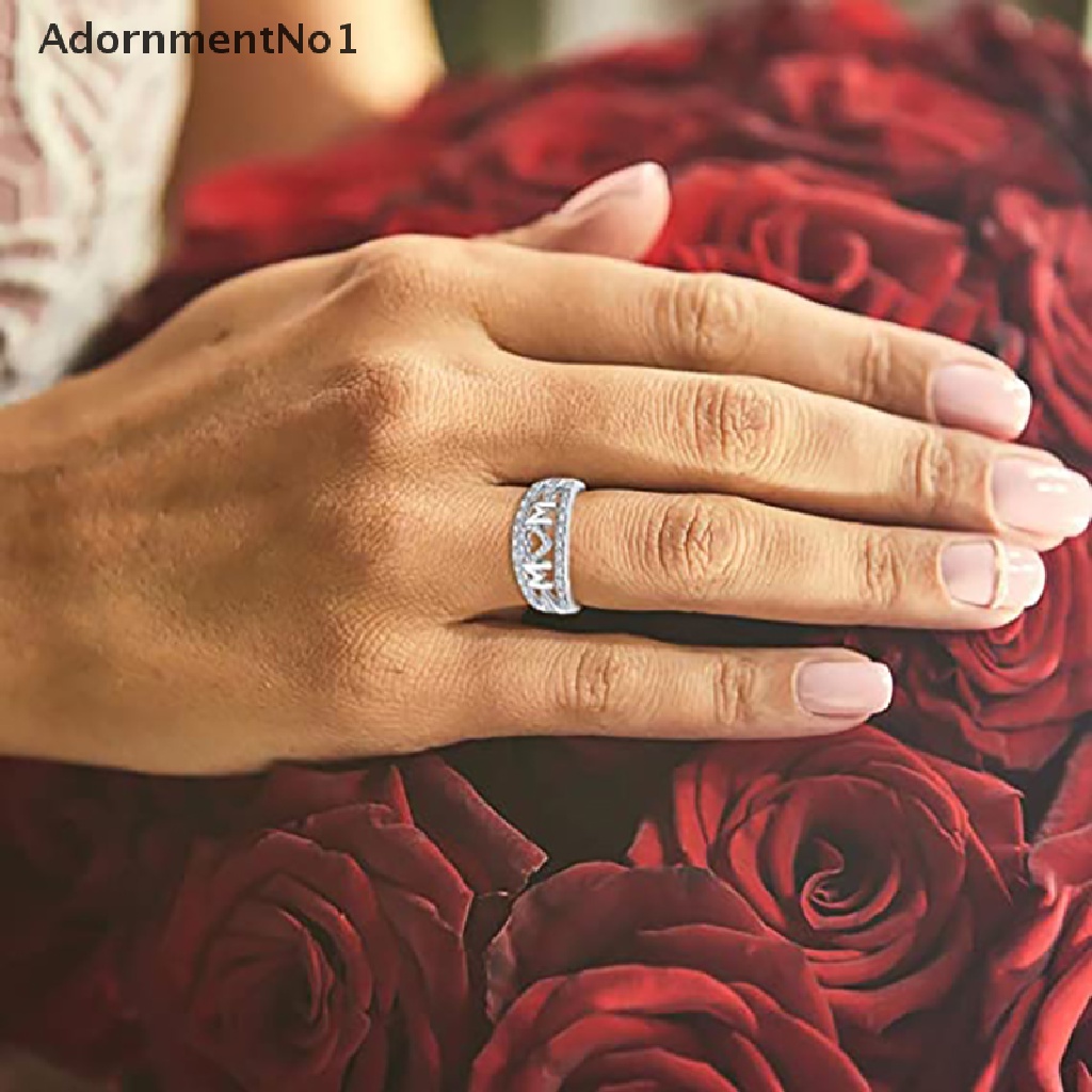 (AdornmentNo1) Cincin Dengan Liontin Bentuk Hati Untuk Hadiah Hari Ibu