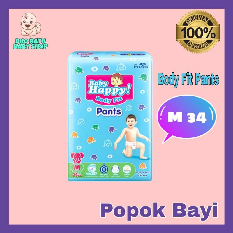 BABY HAPPY PANTS, S40+2, M34, L30, XL26, XXL24+2 / BABY HAPPY PANTS / POPOK BAYI BABY HAPPY / POPOK BAYI MURAH BABY HAPPY