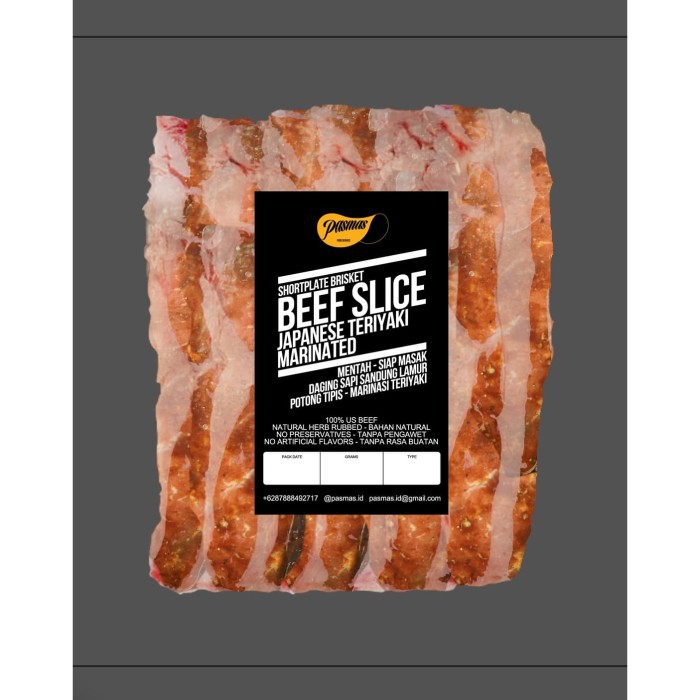 

Daging Sapi / Beef Slice Shortplate Marinate Teriyaki 200gram