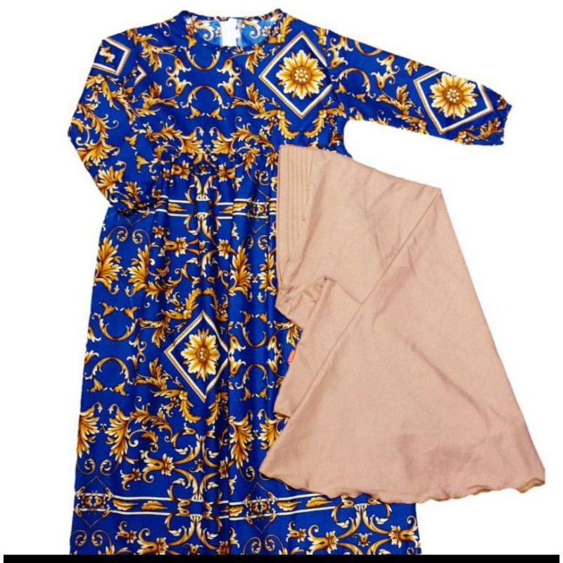 Gamis Anak Almayra set syar'i untuk umur 5 -10tahun