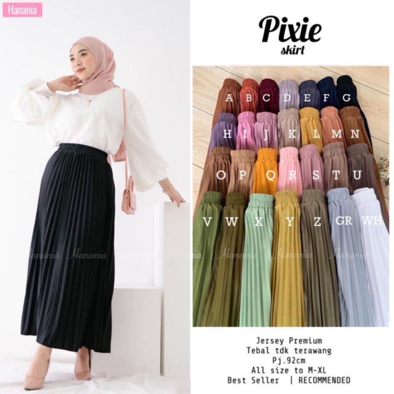 pixie skirt rok plisket jersey by hanania