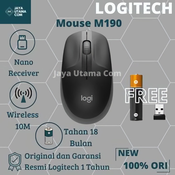 Logitech Wireless Mouse M190 Original