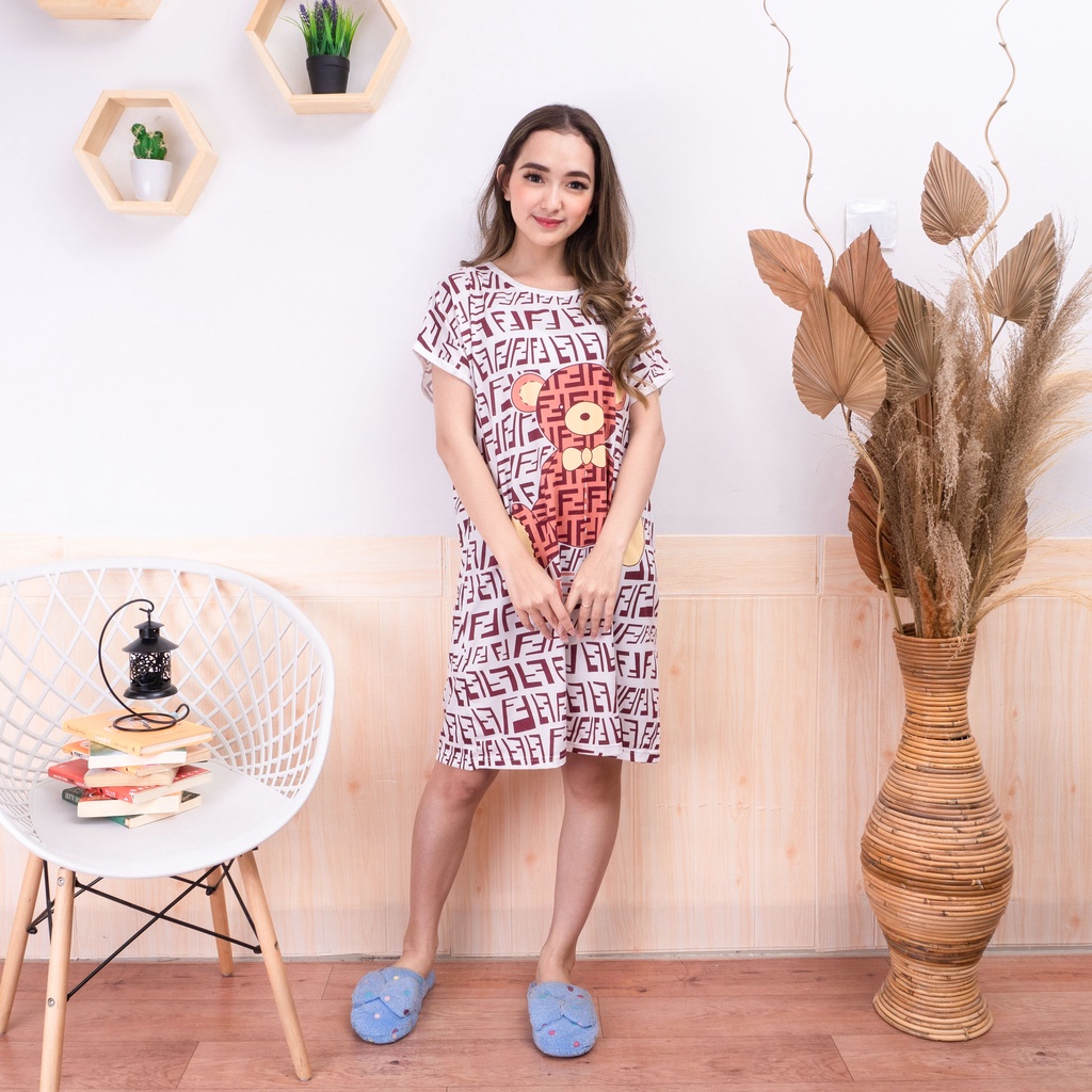 BEE - Daster Premium Wanita Dress Santai Import / Daster Motif Baju Tidur Wanita Pakaian Wanita