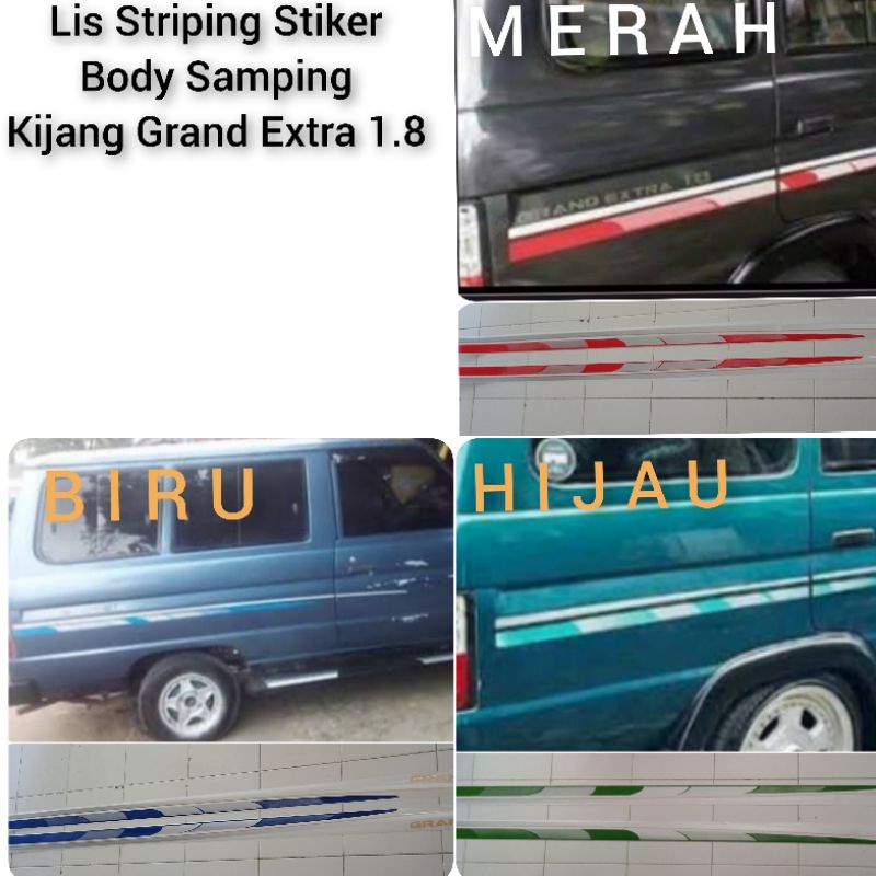 Stiker lis striping body kijang grand extra 1.8 (short)