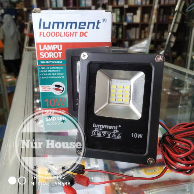 lampu sorot dc 12 volt 10 watt floodlight dc lumment