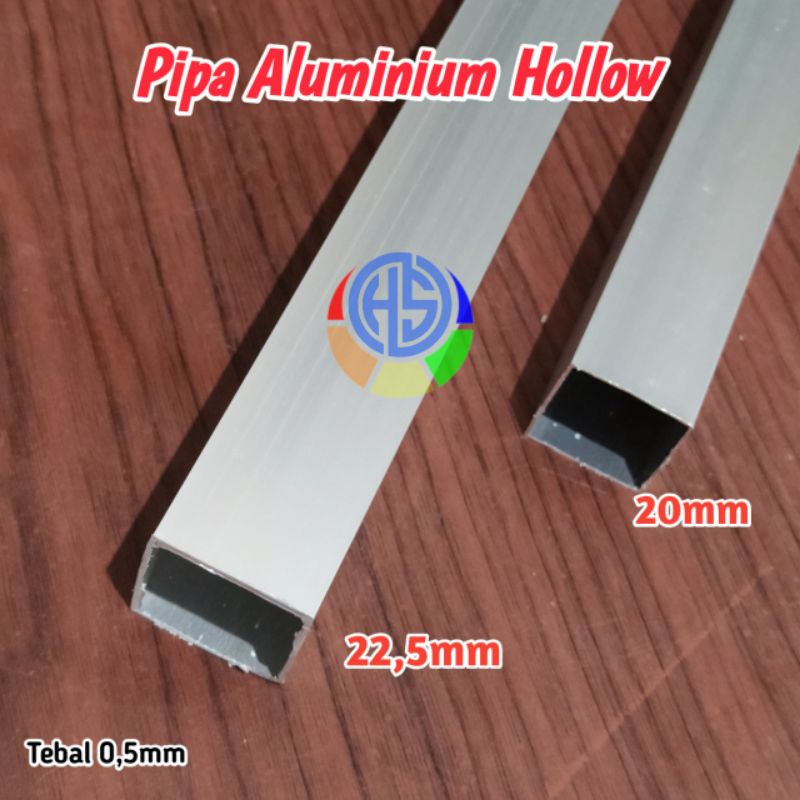 Pipa Aluminium Hollow Persegi kotak