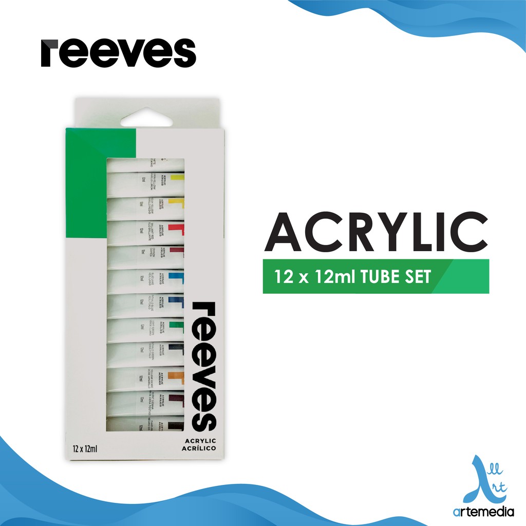 

Cat Akrilik Reeves 12x12ml Tube Acrylic Color Paint Set