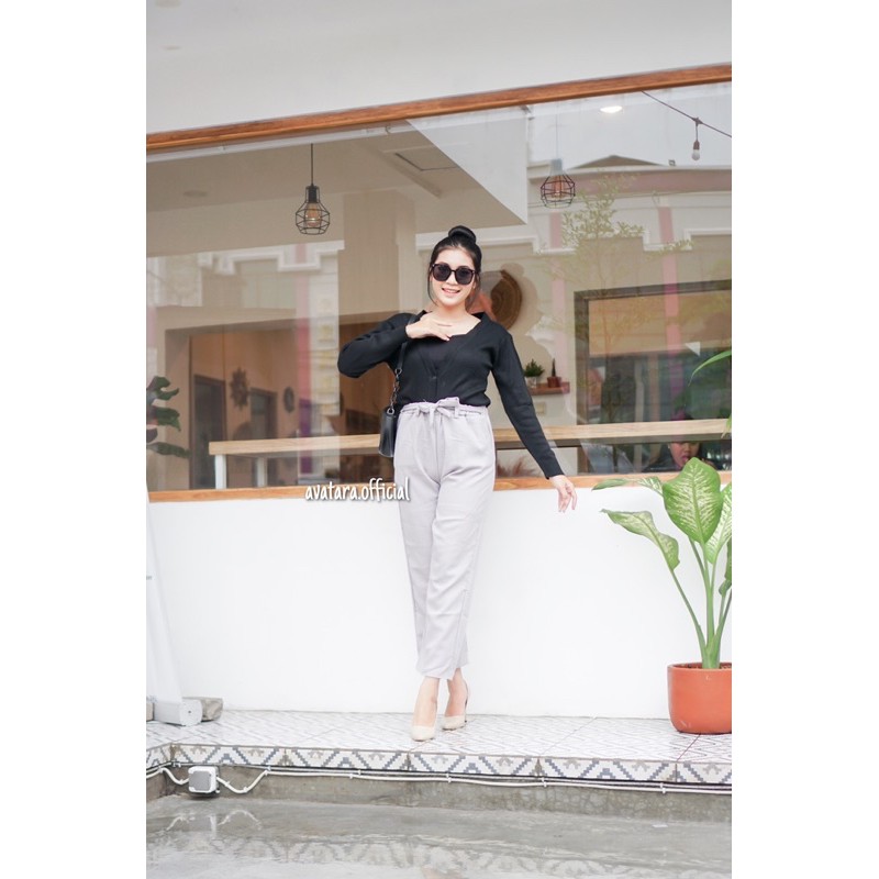 MILEA PANTS/BAGGYPANTS/CELANA WANITA POLOS/CELANA BAGGY MILEA