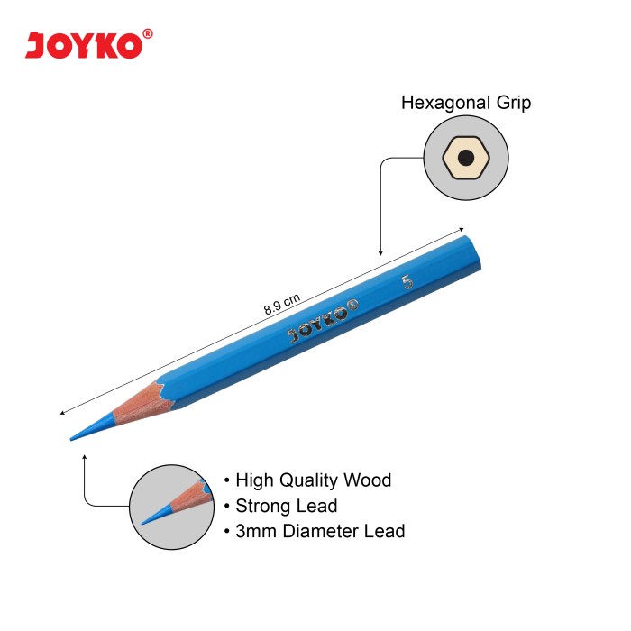 

WARNAPENSIL- COLOR PENCILS PENSIL WARNA JOYKO CP-102 12 WARNA -PENSIL WARNA