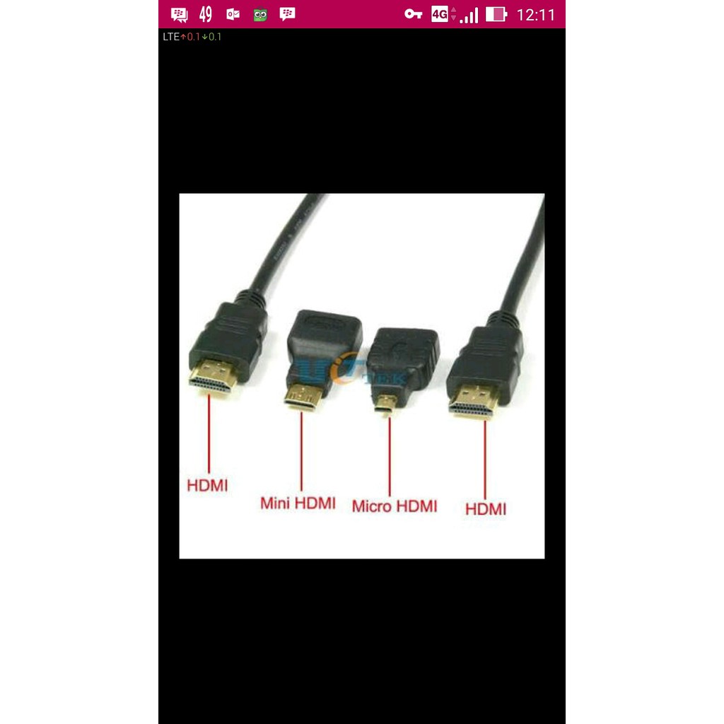 Kabel micro Hdmi to Hdmi 1.5m