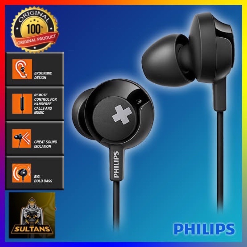 HANDSFREE EARPHONE BASS PHILIPS VMT-118 ORIGINAL NEW