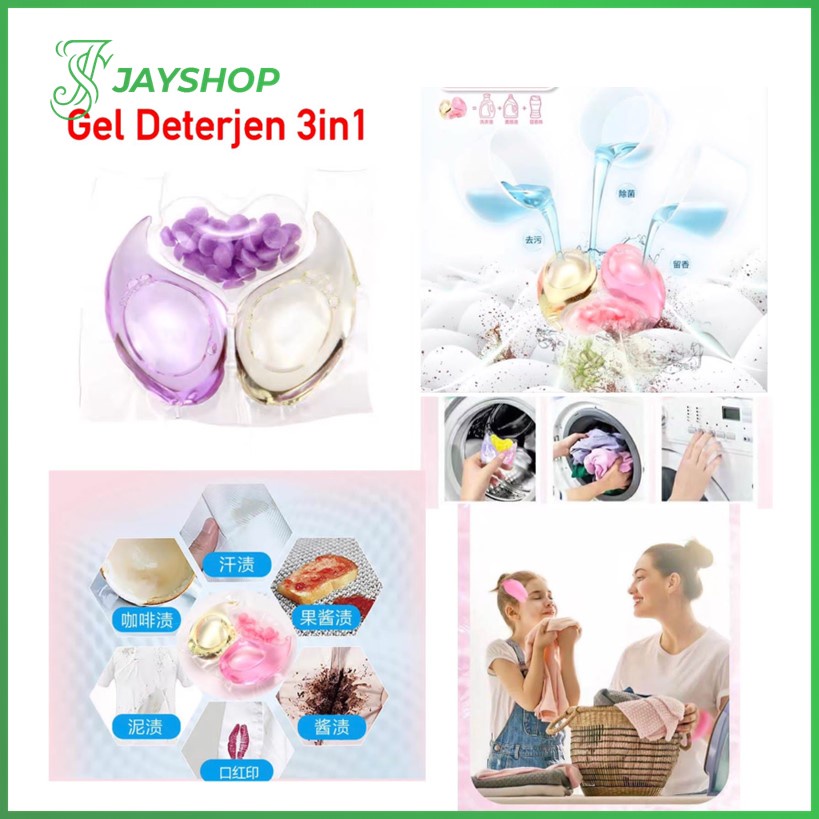 Laundry Gel Ball 3 In 1 Sabun Cuci Pembersih Pakaian Pewangi Pelembut Pakaian