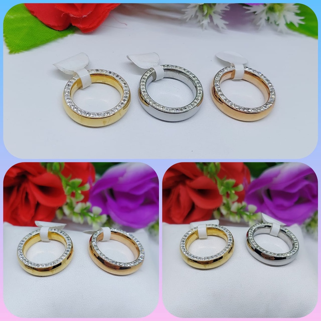 Cincin titanium permata 0235-0239