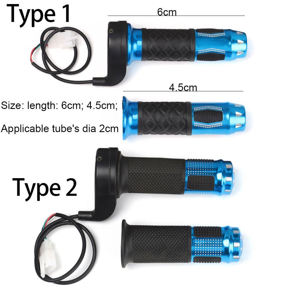 Wonder 1pasang E-Bike Throttle Grip Alat Refitting Aksesoris Kabel Panjang Blue Twist Accelerator