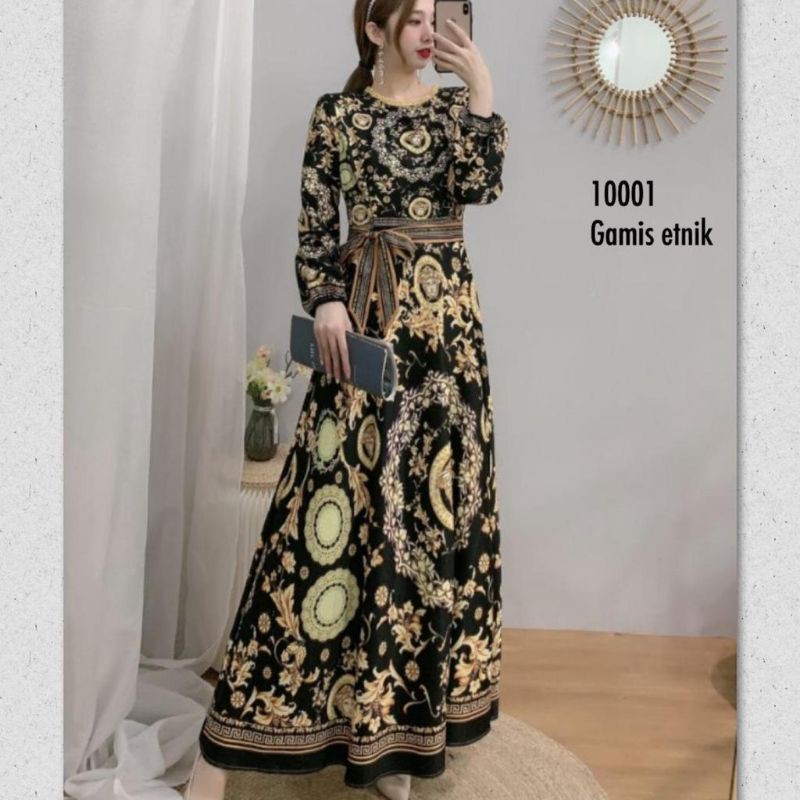 gamis maxi import kode 99912 | gamis bunga flower | gamis Bangkok bkk ori jumbo ld 105 xl Mayung