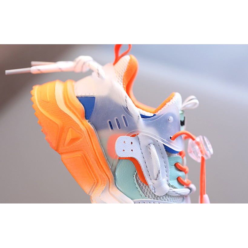 Sepatu Race LED Sneakers Kids Shoes Sepatu Anak Size 21-30 Usia 1-5 Tahun