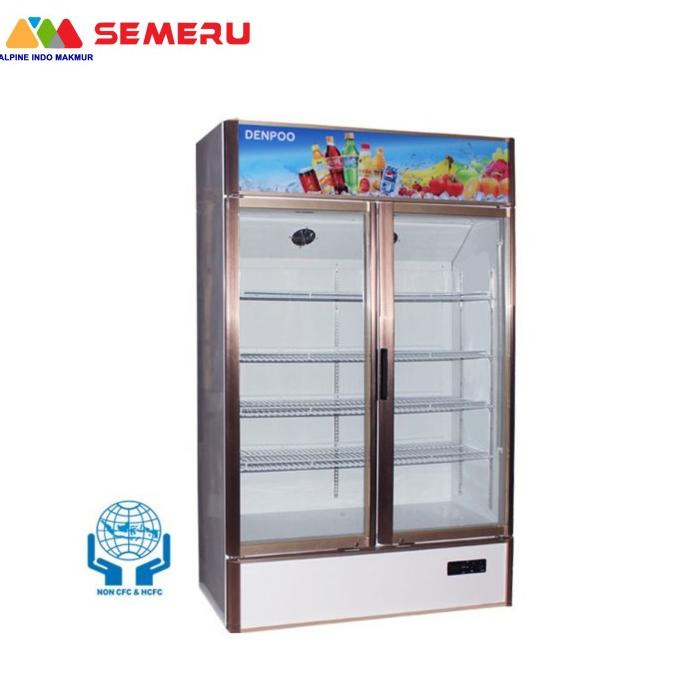 ><><><] DENPOO SHOWCASE 2 PINTU / 650 L SC-7088 KHUSUS MAKASSAR