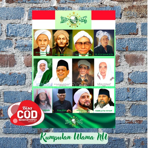 Wall Decor Bingkai Foto Kumpulan Ulama NU , Nahdatul Ulama, Ulama Nusantara - Syafa Store Decor