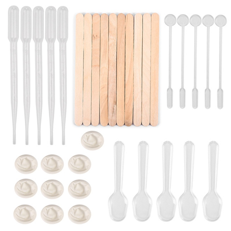 SIY  35 Pcs/Set Resin Mold Tools Kit Dropper Stirring Rod Finger Cots for DIY Epoxy UV Resin Jewelry Making Tools