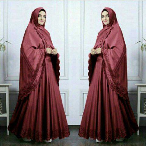 SA0024 GAMIS SYARI DRESS MUSLIM AMORA MAROON