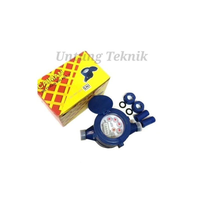 CAIMAN Meteran Air 1/2 inch Bodi Besi dan Kuningan