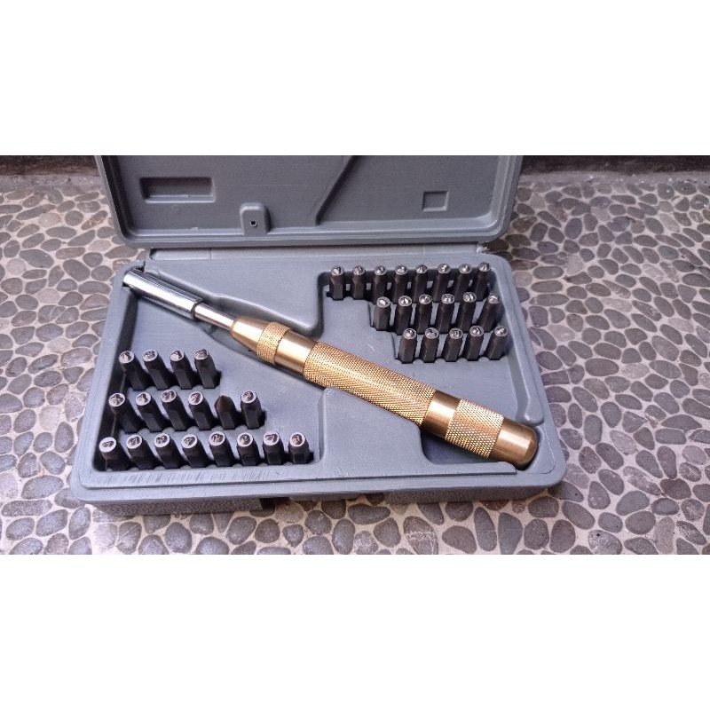 

stamp punch set 37 pcs 2 mm puncher letter & number automatic punch