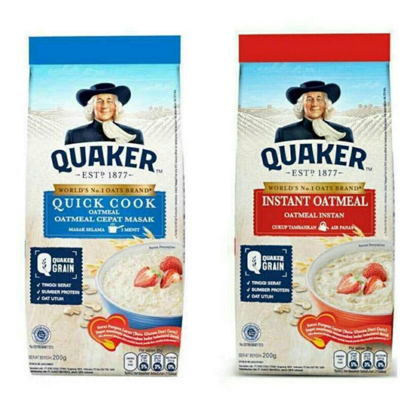 

Quacker/ quaker oat 200gr instan oatmeal / oatmeal instan 200gr