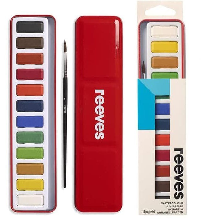 

REEVES WATER COLOR 12 METAL TIN