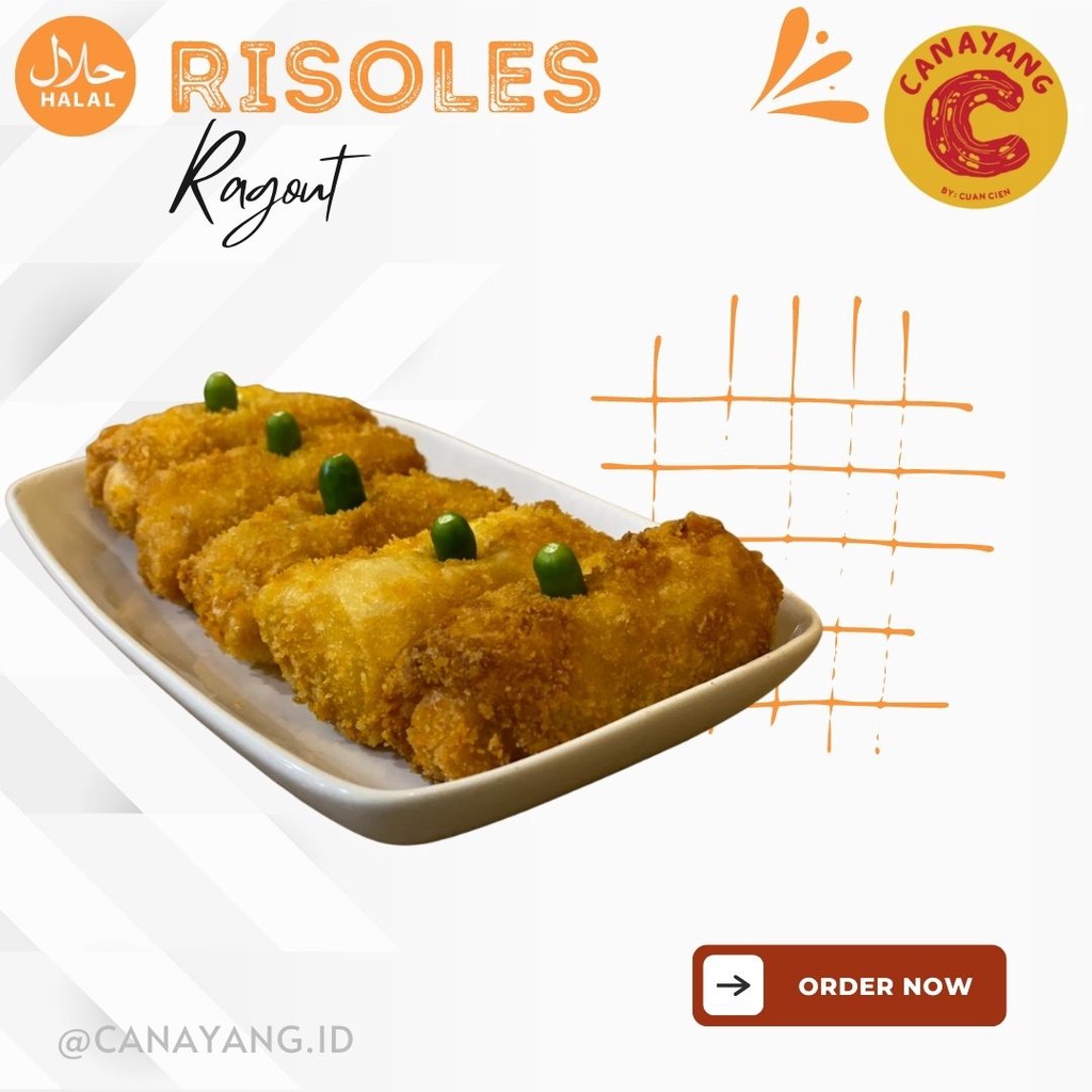 

Risoles Ragout Ayam Premium FROZEN isi 10 Pcs