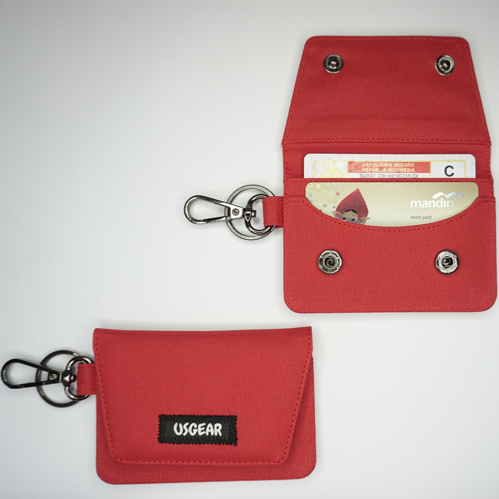 Dompet STNK E-TOLL SIM Mobil Motor Gantungan Kunci STNK - Merah UGDA0012