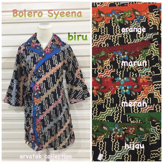 Bolero Batik Syeena BB06 Dress Batik Tangan Panjang Good Quality / Atasan Wanita / Baju Muslim