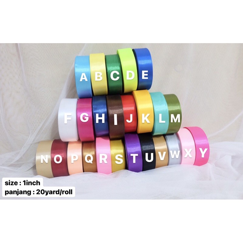 Pita kain gulung ukuran 1 inch