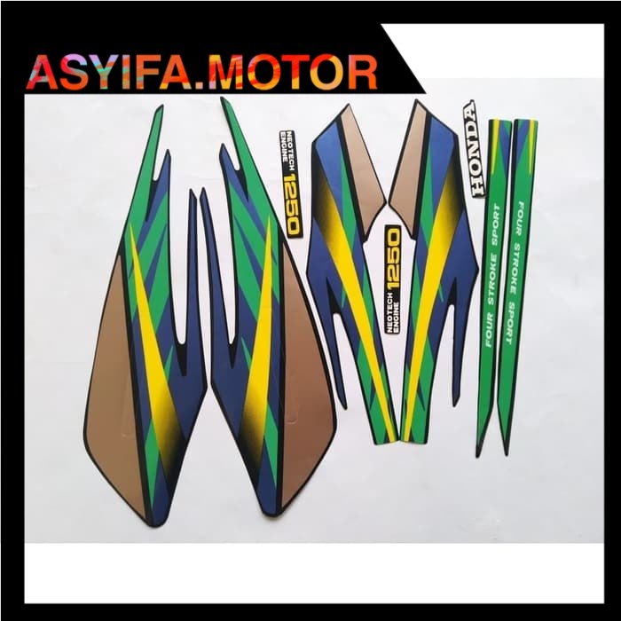 stiker striping honda gl max 96 hijau