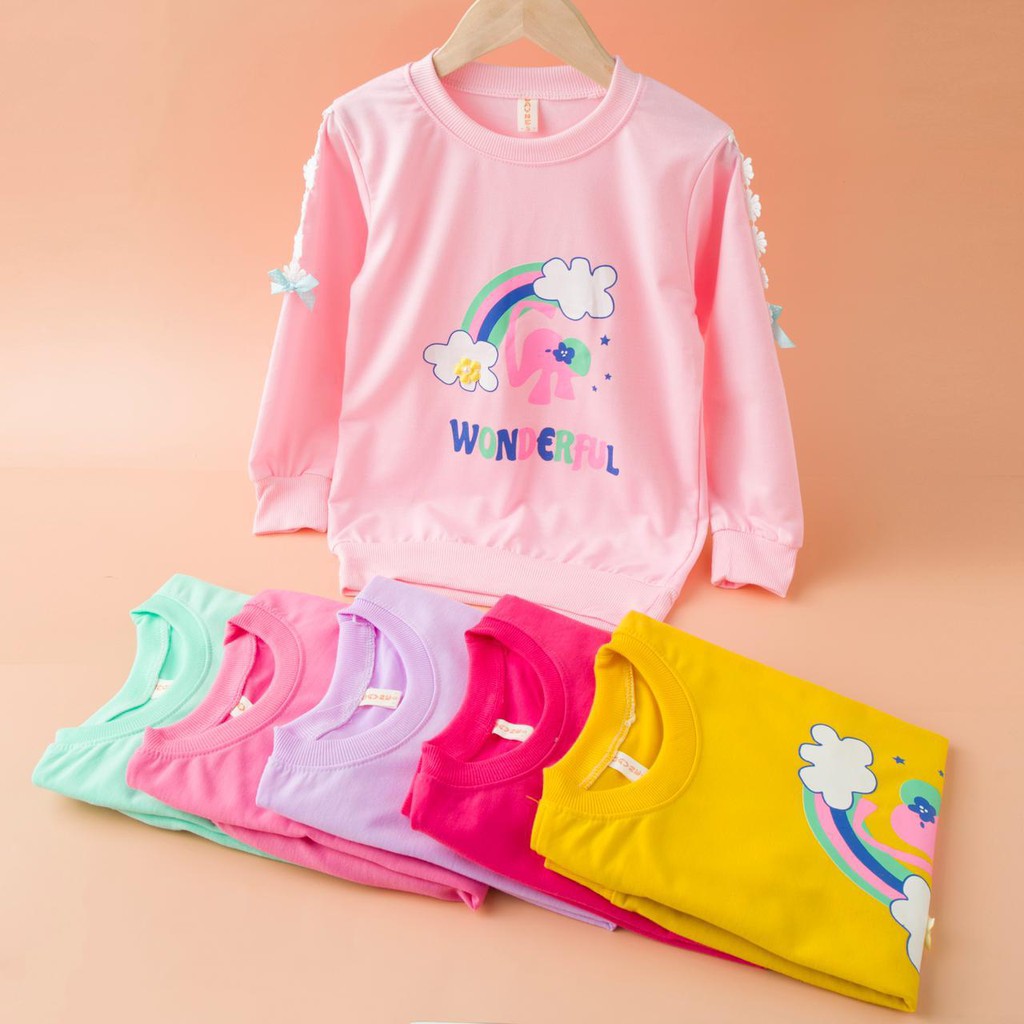 Kaos Anak Perempuan 2-9 Tahun/Switer Anak Perempuan Import/Sweater Anak Import/Atasan Anak