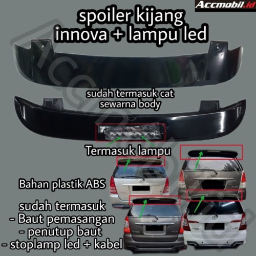 Promo spoiler kijang innova plastic dengan lampu Limited