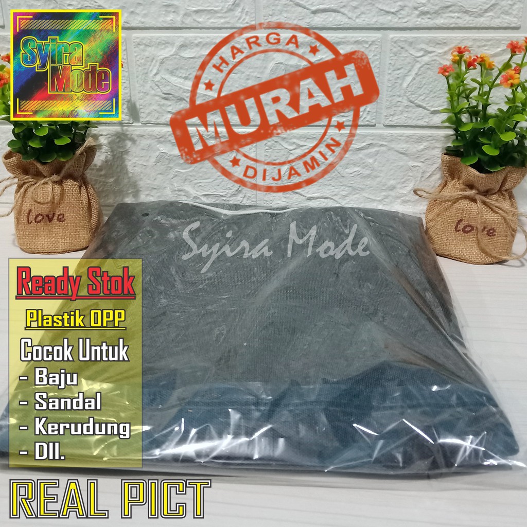 Plastik Opp Baju / Plastik Opp Kerudung / Plastik Opp Sandal / Plastik Opp seal ( Isi 100 Lembar)