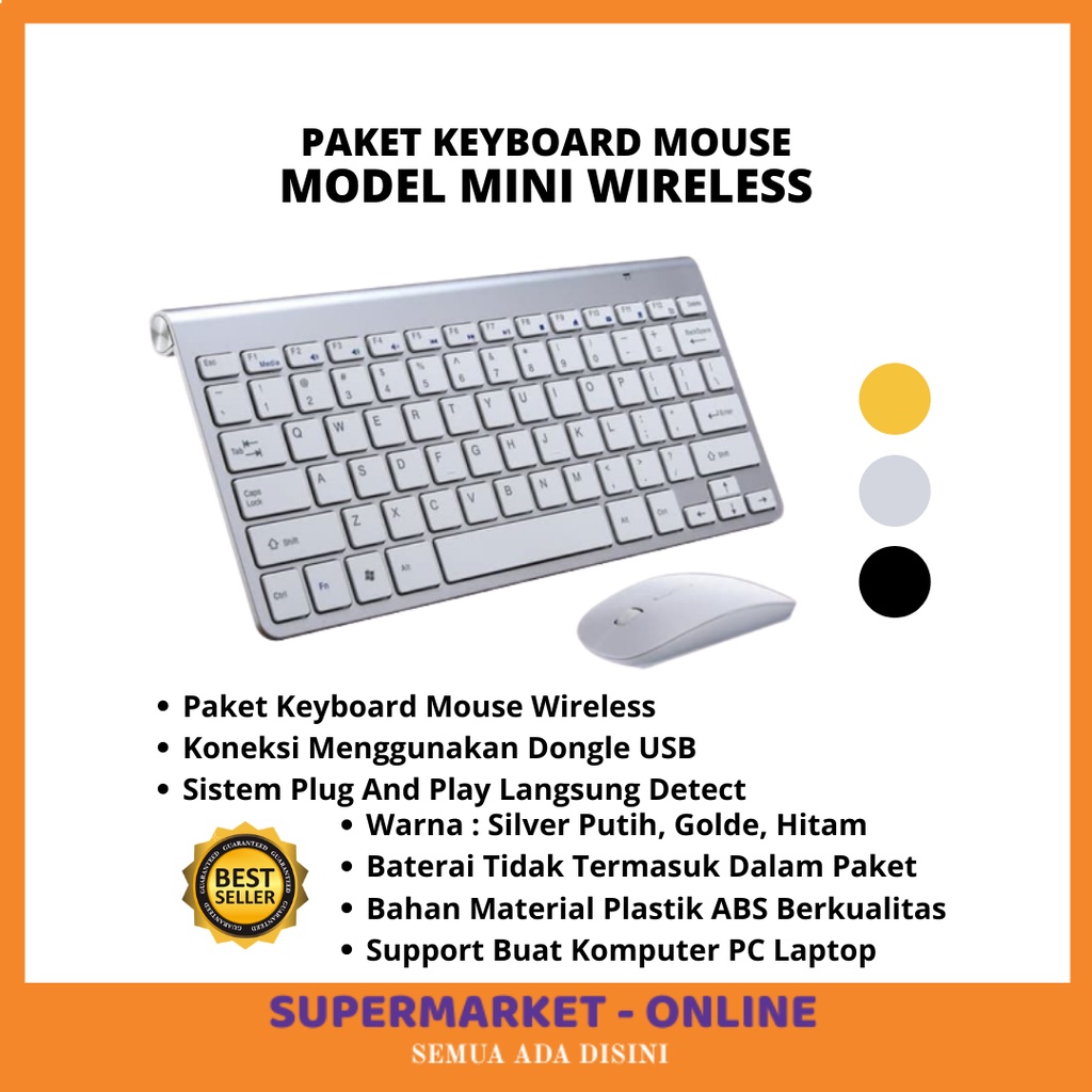 Jual HARGA PROMO Paket Keyboard Keybord Dan Mouse Wireles Wireless