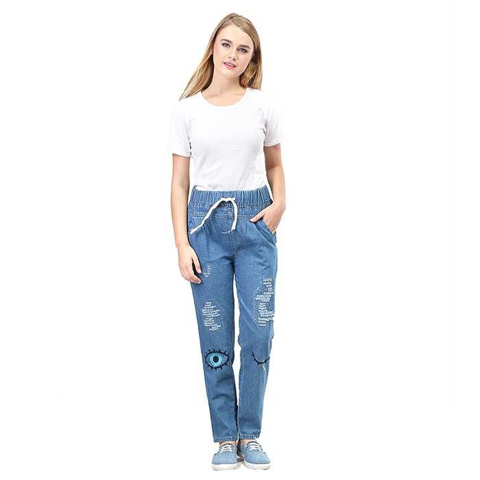  CELANA  JEANS  WANITA  JEANS  HIGH WAIST KEREN DENIM MURAH  