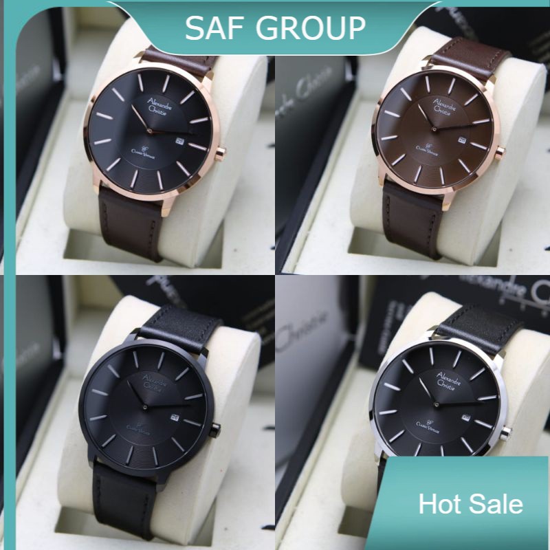 JAM TANGAN PRIA ALEXANDRE CHRISTIE AC 8653 / AC8653 LEATHER ORIGINAL by plp