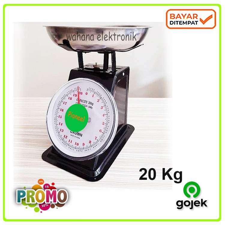 CROWN PIOONEL Timbangan Duduk Timbangan Jarum 5Kg 10Kg 15Kg 20Kg Kwalitas Bagus