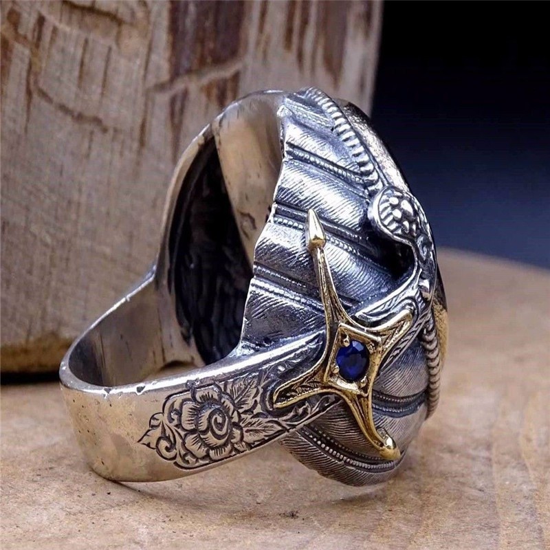 Cincin Logam Gaya Arab Vintage Fashion Pria dan Wanita