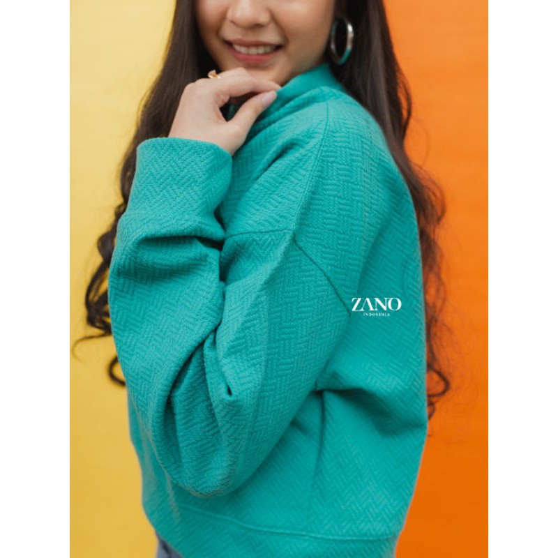 ZANO BASICS Sweater Crop Caribbean