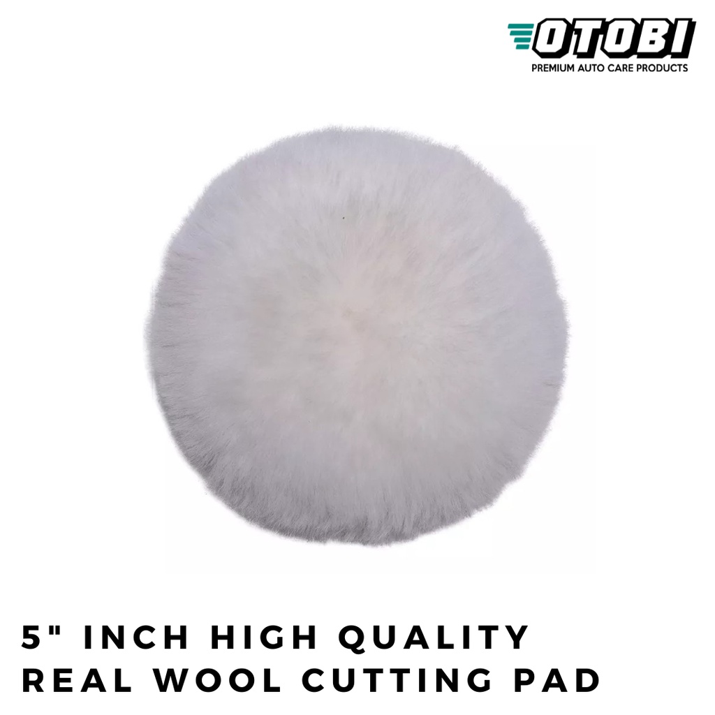 Real Wool Pad 5&quot; inch Polishing Busa Poles Dual Action Rotary Cutting
