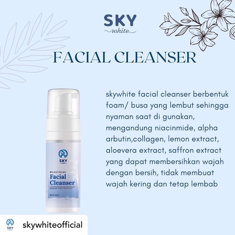 (BPOM) FACIAL CLEANSER / SABUN WAJAH SKYWHITE ORIGINAL